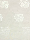 Vanilla Custard 100% Linen Rose Jacquard Design Mid-Weight Woven 60W