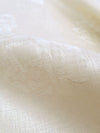 Vanilla Custard 100% Linen Rose Jacquard Design Mid-Weight Woven 60W