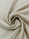 Ash Beige 100% Linen Daisy Jacquard Design Mid-Weight Woven 60W