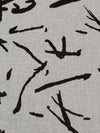 Pale Oak/Black 100% Linen Abstract Script-Like Print Mid-Weight Woven 58W