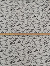 Pale Oak/Black 100% Linen Abstract Script-Like Print Mid-Weight Woven 58W