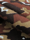 Caramel/Burlap/Dark Espresso/White 100% Linen Camouflage Print Mid-Weight Woven 58W