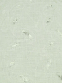 Pale Spring Bud Green 100% Linen Paisley Jacquard Weave Mid-Weight Woven 60W