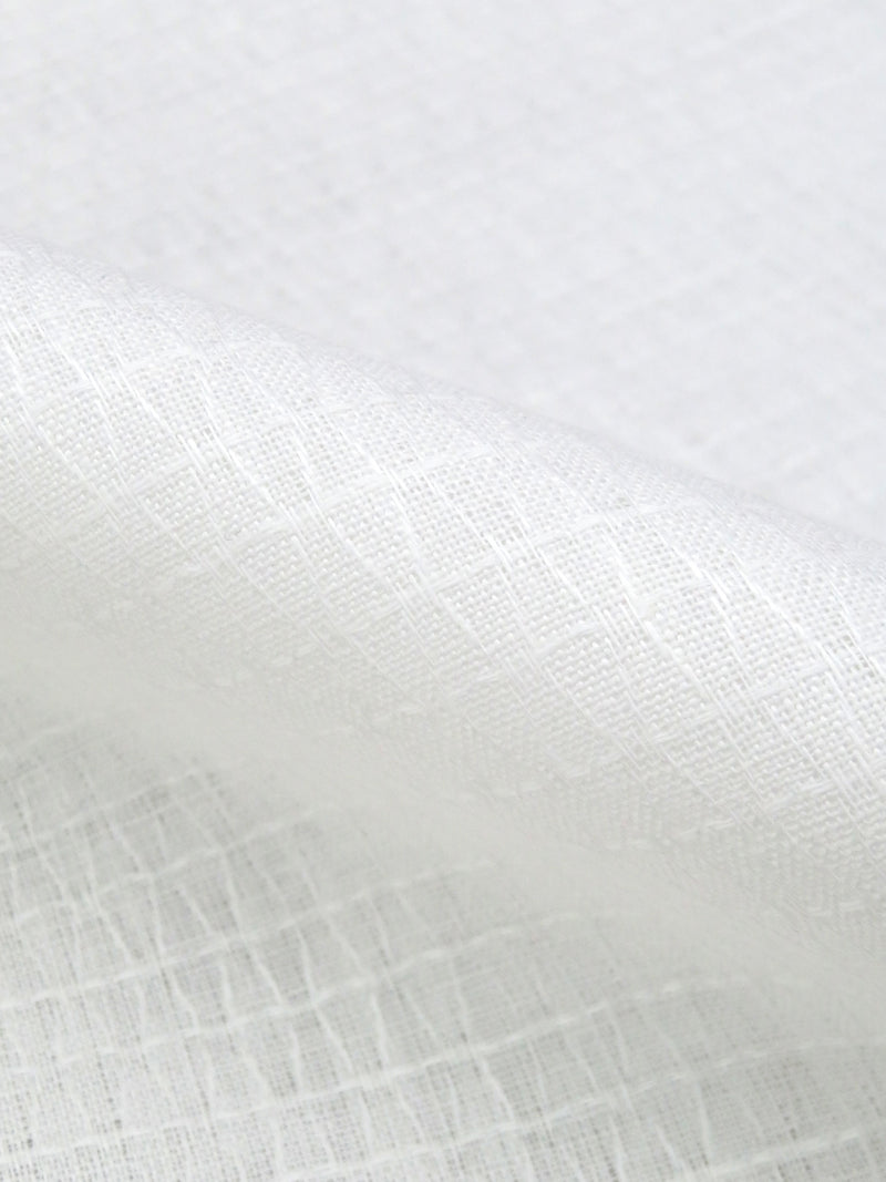 Rice White 100% Linen Novelty Weave Mid-Weight Woven 58w