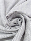 Pale Cornflower Blue/White/Black 100% Linen Horizontal Stripe Weave Shirt-Weight Woven 60W