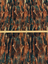 Chestnut/Black/Cream/Multi Wool/Polyester Novelty Tapestry Coating - NY Designer - 48W