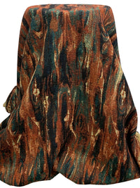 Chestnut/Black/Cream/Multi Wool/Polyester Novelty Tapestry Coating - NY Designer - 48W