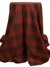 Brick Red/Penny Brown 100% Cotton Plaid Flannel - NY Designer - 56W