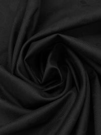 Charcoal Black 100% Cotton Bubble Lattice Open Weave Jacquard Woven 42W