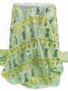 Spearmint/Sour Lime/Light Turquoise/Multi 100% Polyester Double Scalloped Border Embroidered Geometric Sequin Design On Netting 51W