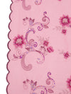 Shimmering Blush/Dusty Rose/Neon Purple/Multi 100% Nylon Scalloped Double Border Embroidered Floral & Bead Netting 52W