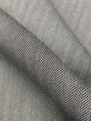 Black/White Wool/Polyester Herringbone Suiting - NY Designer - 58W