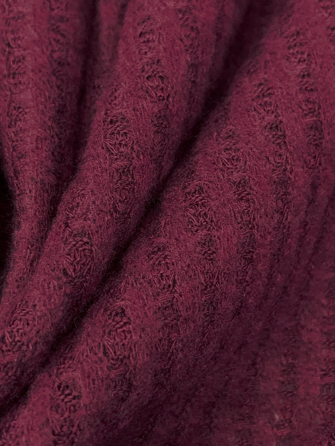 Boysenberry Polyester/Rayon/Lycra Brushed Waffle Sweater Knit 56W