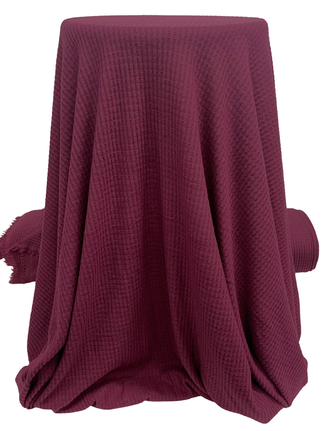 Boysenberry Polyester/Rayon/Lycra Brushed Waffle Sweater Knit 56W