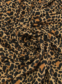 Sunrise Tan/Black/Graham Cracker 100% Rayon Animal Print Crepe Blouse Weight Woven - NY Designer - 56W