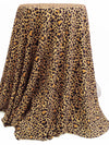 Sunrise Tan/Black/Graham Cracker 100% Rayon Animal Print Crepe Blouse Weight Woven - NY Designer - 56W