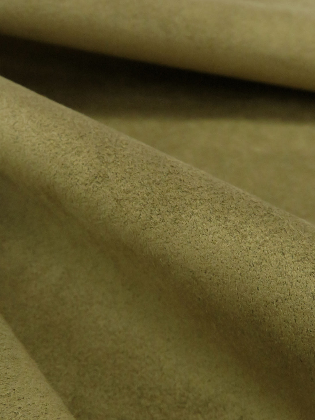 Golden Olive Polyester/Polyurethane Ultrasuede - NY Designer - 46W