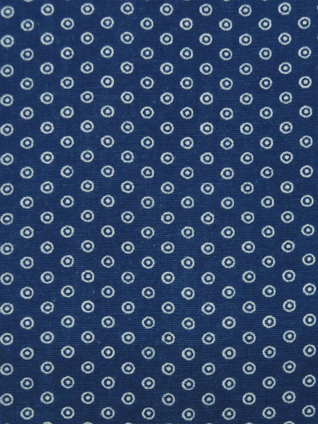 Space Cadet Blue/White 100% Cotton Mini Dotted Circle Print Washed Shirting 33W