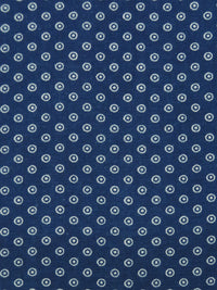 Space Cadet Blue/White 100% Cotton Mini Dotted Circle Print Washed Shirting 33W