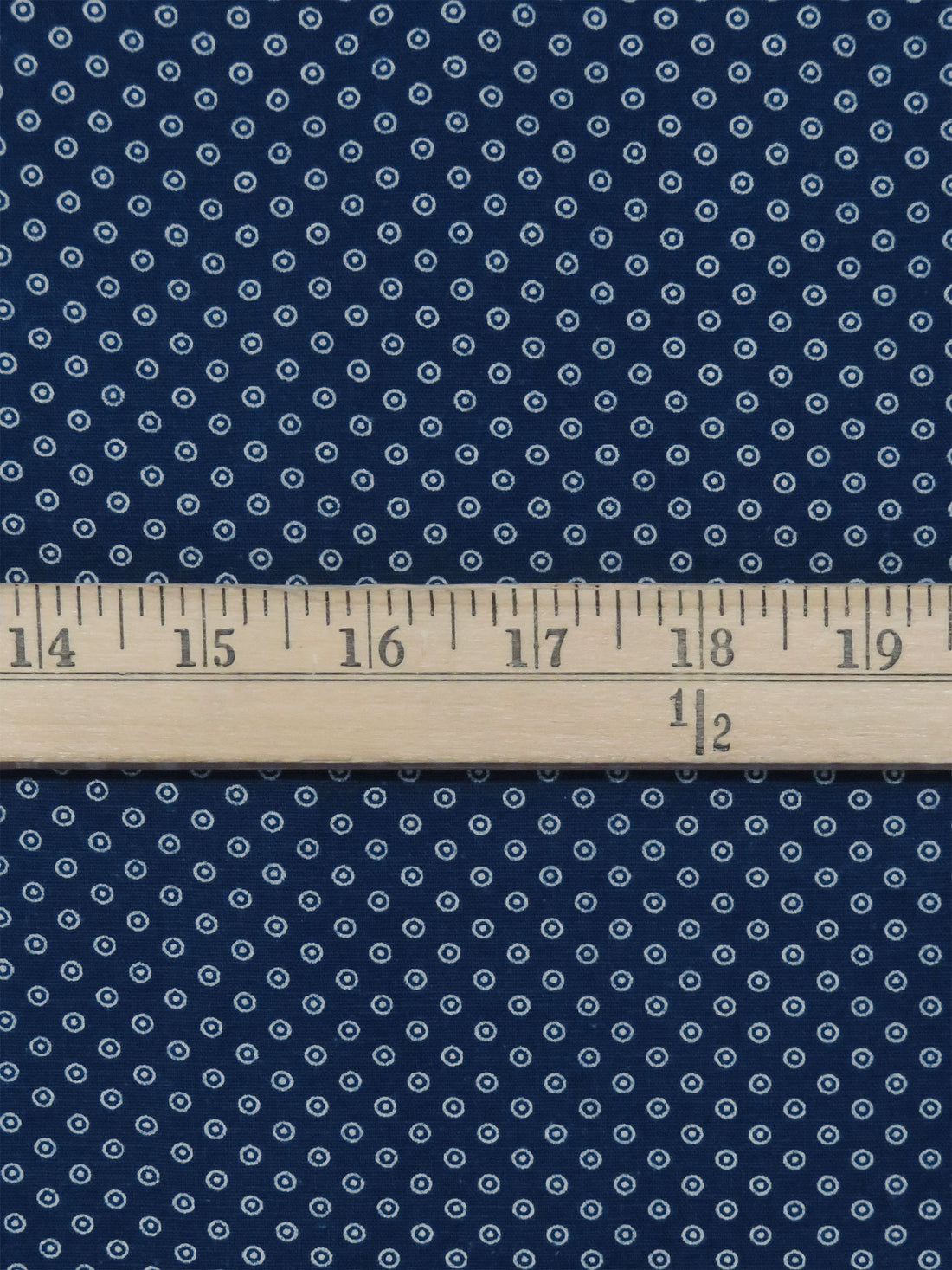 Space Cadet Blue/White 100% Cotton Mini Dotted Circle Print Washed Shirting 33W