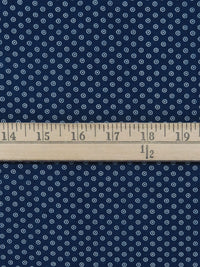 Space Cadet Blue/White 100% Cotton Mini Dotted Circle Print Washed Shirting 33W
