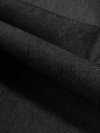 Muted Black Cotton/Lycra Denim Twill - NY Designer - 71W