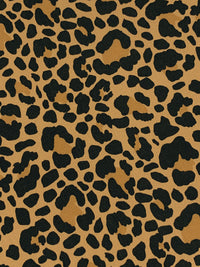 Camel/Black/Golden Oak 100% Rayon Animal Print Crepe Challis - NY Designer - 57W