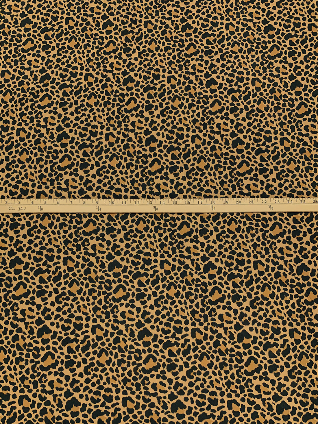 Camel/Black/Golden Oak 100% Rayon Animal Print Crepe Challis - NY Designer - 57W