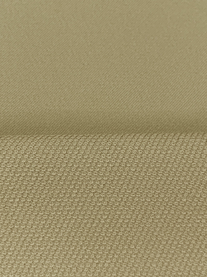 Khaki Polyester/Lycra 4 Way Stretch Twill Suiting 60W