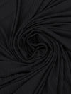 Crow Black Polyester/Lycra 6x4 Rib Knit 50W