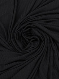 Crow Black Polyester/Lycra 6x4 Rib Knit 50W