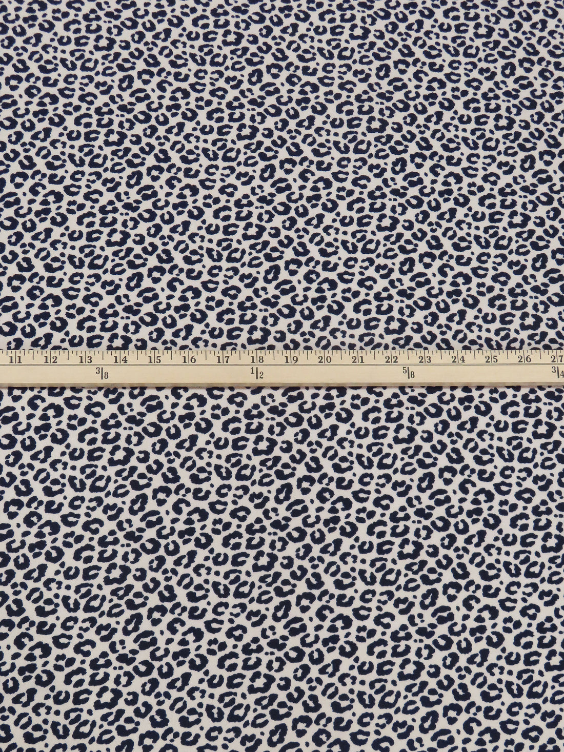 Dark Vanilla/Dark Sapphire 100% Polyester Animal Print Bubble Crepe 58W