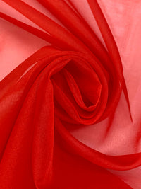 Lava Red 100% Silk Organza 43W