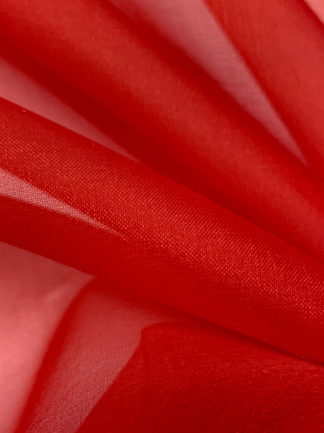 Lava Red 100% Silk Organza 43W