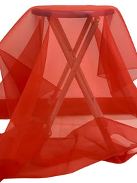 Lava Red 100% Silk Organza 43W