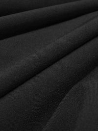 Coal Black Polyester/Lycra ITY Knit - Made In Korea - 58W