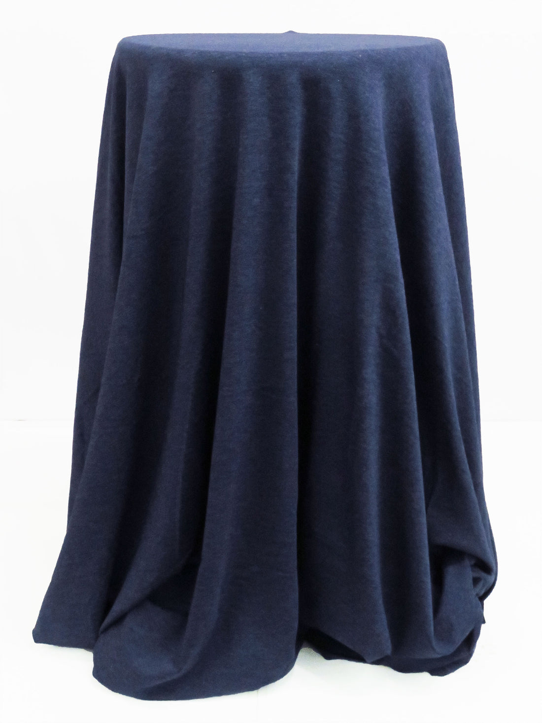 Navy Blue Rayon/Lycra Heathered Jersey Knit 63W