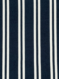 Dark Navy/White Polyester/Lycra Vertical Dual Stripe Print Double Brushed Knit 60W