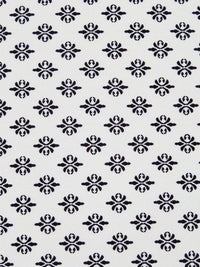 Off-White/Black Rayon/Nylon/Lycra Small Damask Print Stretch Bengaline Suiting 57W