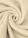 Soft Beige/Heathered Charcoal 100% Polyester/100% Cotton Double Faced Sherpa Fleece Coating - Norma Kamali - 59W