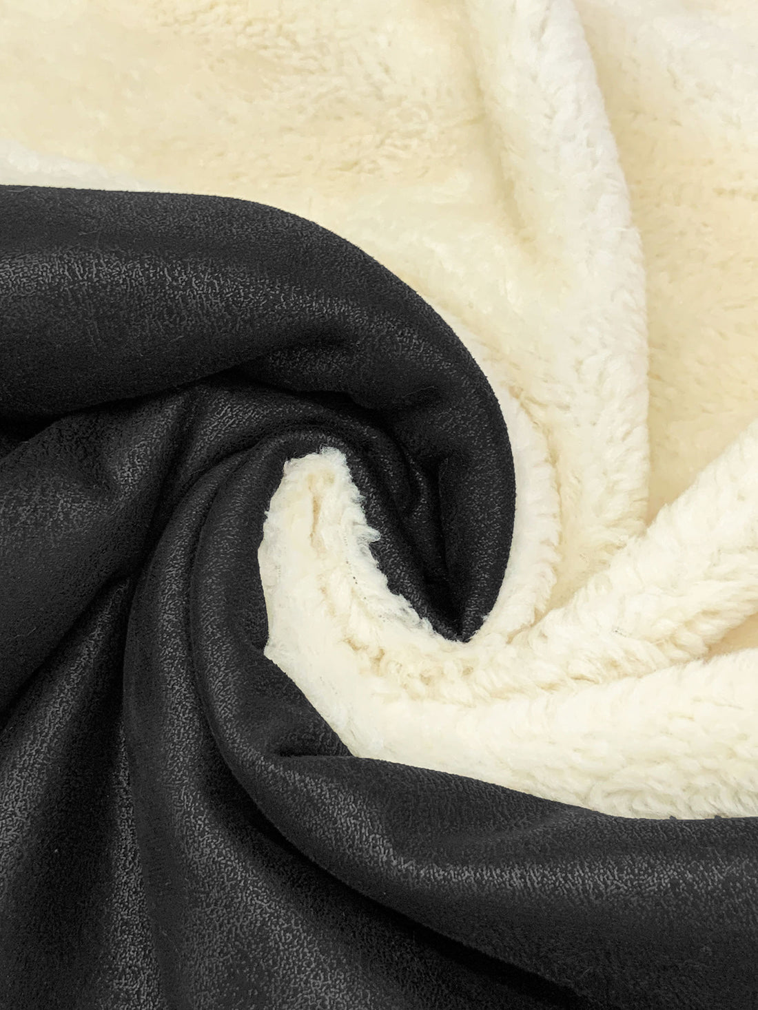 Cream/Black 100% Polyester Double Faced Coating - Norma Kamali - 62W