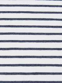 White/Navy Rayon/Nylon/Spandex Raised Yarn-Dyed Stripe Stretch Bengaline Suiting - NY Designer - 58W