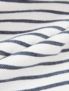 White/Navy Rayon/Nylon/Spandex Raised Yarn-Dyed Stripe Stretch Bengaline Suiting - NY Designer - 58W