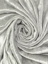 Pale Silver Polyester/Lycra Crinkle Stretch Velvet Knit - Norma Kamali - 42W