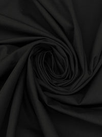 Jet Black 100% Cotton Poplin - NY Designer - 52W