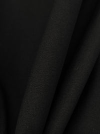Jet Black 100% Cotton Poplin - NY Designer - 52W