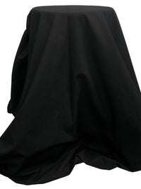 Jet Black 100% Cotton Poplin - NY Designer - 52W
