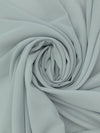 Arctic Pebble Gray 100% Polyester Georgette - Norma Kamali - 54W