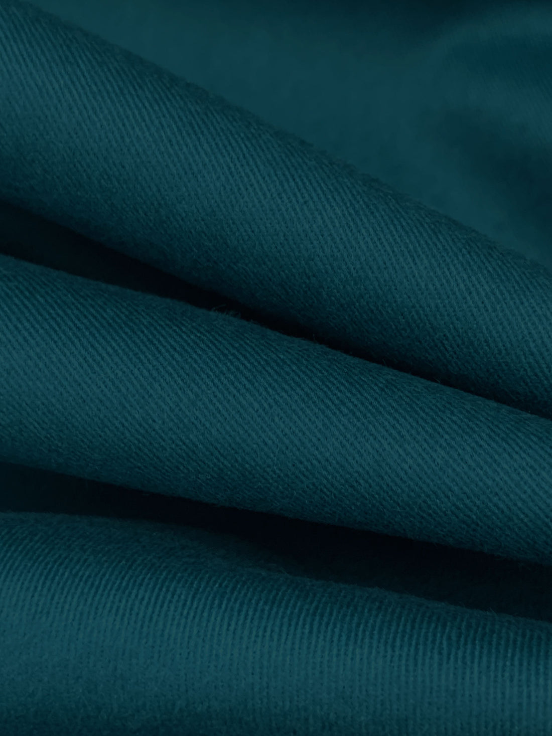 Muted Teal Blue 100% Cotton Twill Bottom Weight Woven - NY Designer - 57W