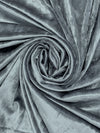 Soft Slate Gray Polyester/Lycra Crinkle Stretch Velvet Knit - Norma Kamali - 50W